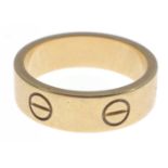 IMPRESSIVE CARTIER 750 stamped yellow gold RING size M, weight 7.20g - Cartier's LOVE collection