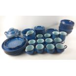 A part DENBY MIDNIGHT dinner service to include 7 x 25.5cm plates, 4 x 17cm plates, 10 x 15cm