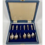 A boxed set of 6 silver hallmarked Birmingham 1993 coffee spoons by silversmith B7Co, gross weight