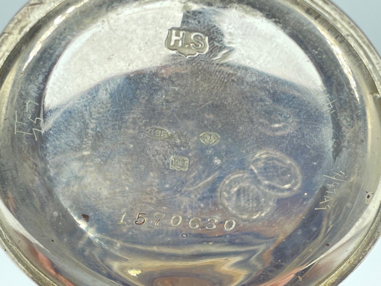 A POCKET WATCH 925 silver with London import mark 1927, watch face 5cm diameter, second hand and 1 - Image 4 of 20