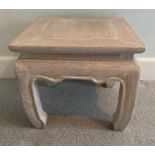 A small INDIAN inspired side table - Dimensions 40cm height x 45cm square top approx