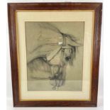 A SUPERBLY DRAWN EQUINE pencil drawing by a FAMILY MEMBER of a BORDERS LARGE ESTATE dated1899 -