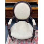 A nice Georgian reproduction bedroom hall chair