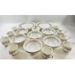 A LARGE PARAGON 'Meadowvale' pattern part tea and dinner service consisting of 9 cups (8.5cm dia),