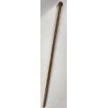 A rather fine WWl carved walking stick 90cm long