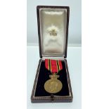 Boxed BELGIAN ROYAL HOUSEHOLD MEDAL for the delegations of the foreign countries at the Royal