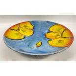 A cheery reminder of summer days - a large POOLE POTTERY charger, 41cm diameter, can be mounted as