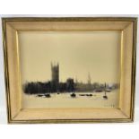 KLITZ oil on board Houses Of Parliament scene - dimensions 17" x 13.5"