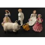 A collection of figurines to include ROYAL DOULTON a signed 'Lynsey' (HN3043) (13cm tall), ROYAL
