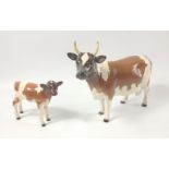 RARE BESWICK Ayrshire Cow complete with horns and no damage!