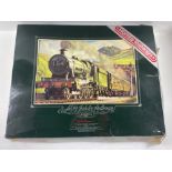 A huge HORNBY RAILWAYS SILVER JUBILEE PULLMAN R687 Pullman set including a print by George Heiron