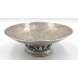 A Danish 925 bowl on a raised base (11cm dia approx) gross weight 130g