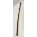 A military cane with a WEST YORKSHIRE REGIMENT Queen's crown, 91 cm approx