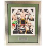 A Limited Edition signed 26/30 PAUL TREVILLION ' Tyson Fury' 'The Gypsy King' print 40cm x