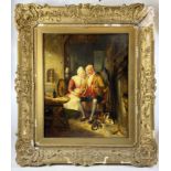 An ANTIQUE IMPOSING Scottish School oil painting, no artist signature, in our opinion in the