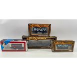 Three MAINLINE RAILWAYS AUTHENTIC 00 GAUGE MODEL by PALITOY to include a bogie bolster wagon G.W.R