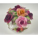 A ROYAL ALBERT 'Old Country Roses' bone china flower posy (10cm tall) in good overall condition