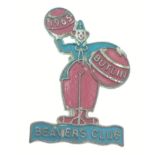 NOSTALGIC! A BUTLINS 1965 BEAVERS CLUB pin badge - dimensions 4cm tall x 2cm breadth approx Also