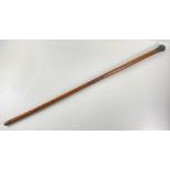 UNUSUAL! VINTAGE CHINESE CANE walking stick with a 'white metal top' inscribed D MacPherson HONG