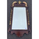 A late18th century style rectangular gilt wall mirror 110x55cm