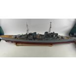 A Southampton Class Cruiser 1:128 'built from scratch', NOT A KIT BUILD, built for remote