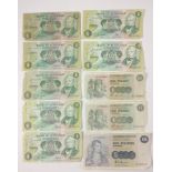 Collection of Scottish paper bank notes to include 3 Â£1 Bank of Scotland notes dated 1988,