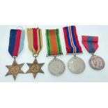 A MEDAL grouping consisting of the IMPERIAL SERVICE MEDAL awarded to Edward Williams Sanders, the
