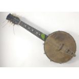 A VINTAGE 8 string Banjo Mandolin circa 1930`s (no case) no maker's badge present - 8.5 inch drum