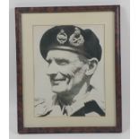 Framed print of FIELD MARSHALL MONTGOMERY - dimensions 11" x 14" approx