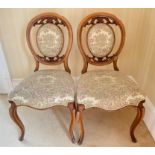 PURCHASED FROM GEORGIAN ANTIQUES IN EDINBURGH - A pair of VICTORIAN light ash wood formal chairs-