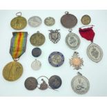 A collection of WAR MEDALS and some HISTORICAL community medalions ie Constantinople 1923