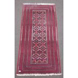 PERSIAN MESHED BELUCH hand made carpet - Dimensions 85" x 42"Purchased new for