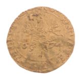 RARE! Netherlands Gold Ducat 1674 Utrecht Mint with a paschal lamb between the knight's legs