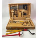 A child's joiner's tool kit all within its own wooden box, everything's here for the budding