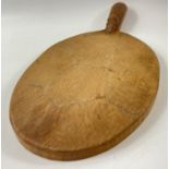 Highly sought after - a vintage ROBERT MOUSEMAN THOMPSON CHEESE BOARD WITH MOUSE 38cm long in good