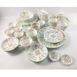 Collectable - a part MINTON HADDON HALL dinner service to include 5 cups (9cm), 3 cups (10cm 1