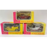 MATCHBOX MODELS OF YESTERYEAR in original style boxes - Y-5 1907 Peugeot in yellow, a Y-7 1912