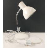 A small white ANGLEPOISE desk electric lamp - dimension 36cm tall approx