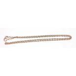 9ct Gold rope link chain 17" Hallmarked 1986 'M' London - clasp and chain in good condition Weight