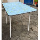 A RETRO C1950's Formica dining table for four - dimensions 3ft x 2ft approx