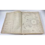 1834 Atlas containing over 120 single page uncoloured engraved maps