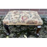 A nice floral fabric covered small footstool 60cm x 30cm
