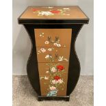 ORIENTAL decorative gold and black with oriental flowers pattern lacquered based 5 drawer UNUSUAL