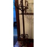 A VINTAGE 'larger than life' BENTWOOD full of character coat and hat stand - in good overall
