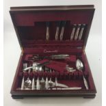 A part- canteen of COMMUNITY cutlery including a carving knife, fork and sharpening steel, box