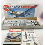 Airfix 1:24 P51D Mustang Scale large older model complete with Classic book