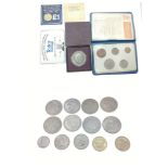 A mixed collection of coins to include a Tetley Teabags first issue Â£1 coin from 1983, a