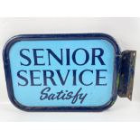 Senior Service Cigarettes Vintage 1960s Double sided Flange shop sign with original bracket