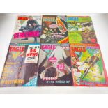 A vintage 1980's re-launch small collection of EAGLE comics, quantity 9
