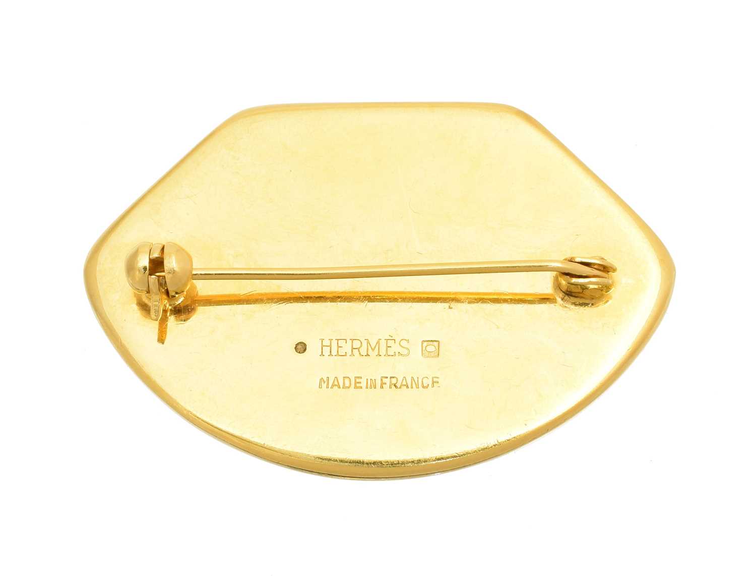A Hermès enamel brooch, - Image 2 of 2